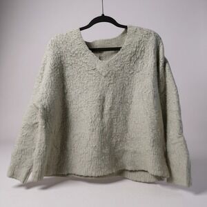 Maeve by Anthropologie Textured‎ V Neck Long Sleeve Cozy Pullover Sweater Top